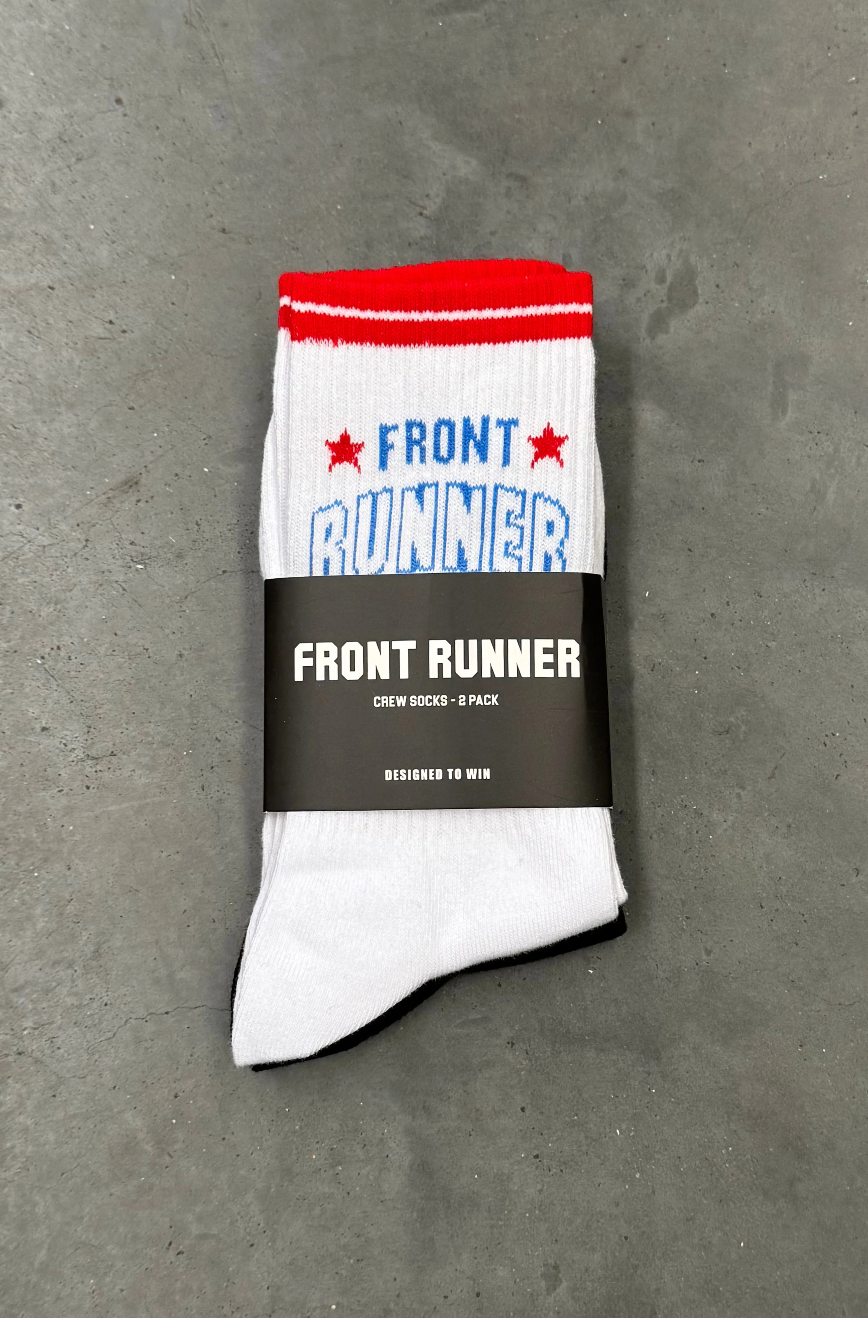 American Runner Socks 2Pk - Black/White