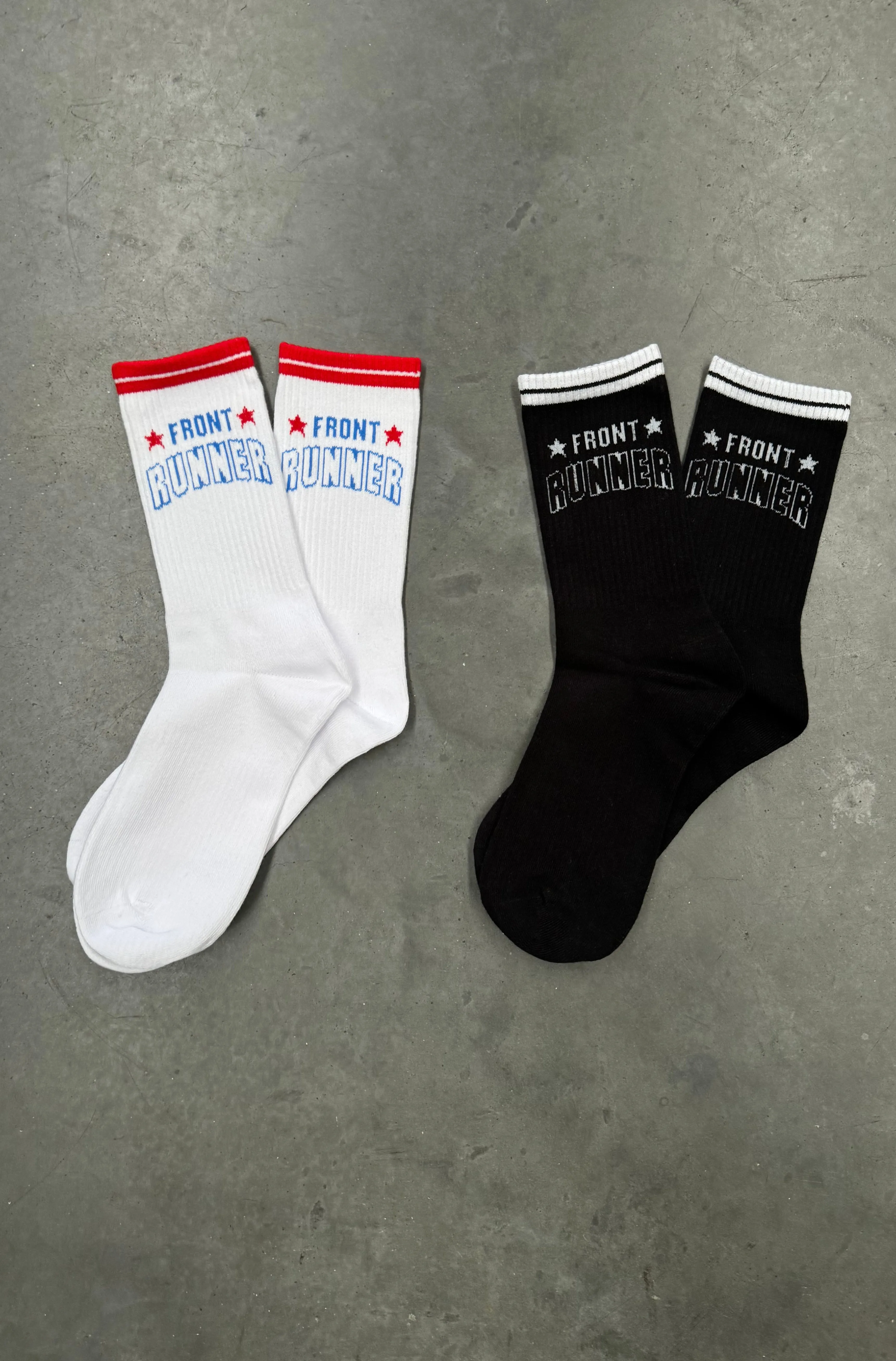 American Runner Socks 2Pk - Black/White