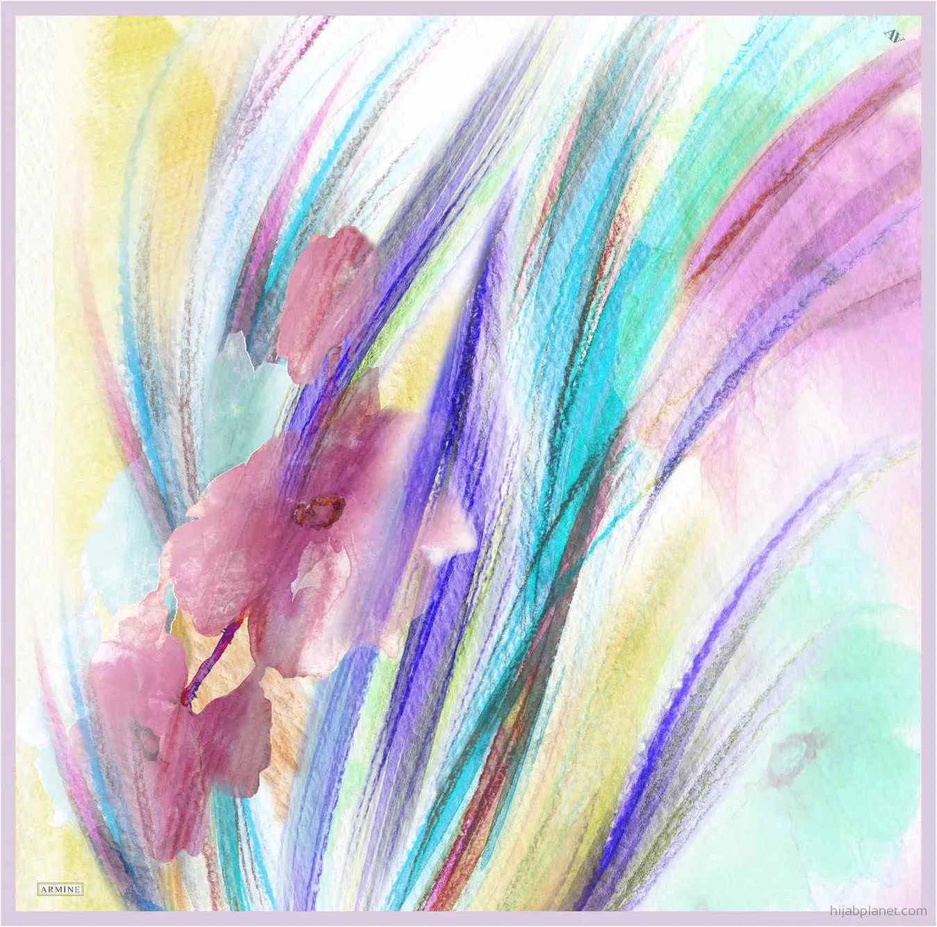 Armine Debussy Abstract Silk Scarf #82