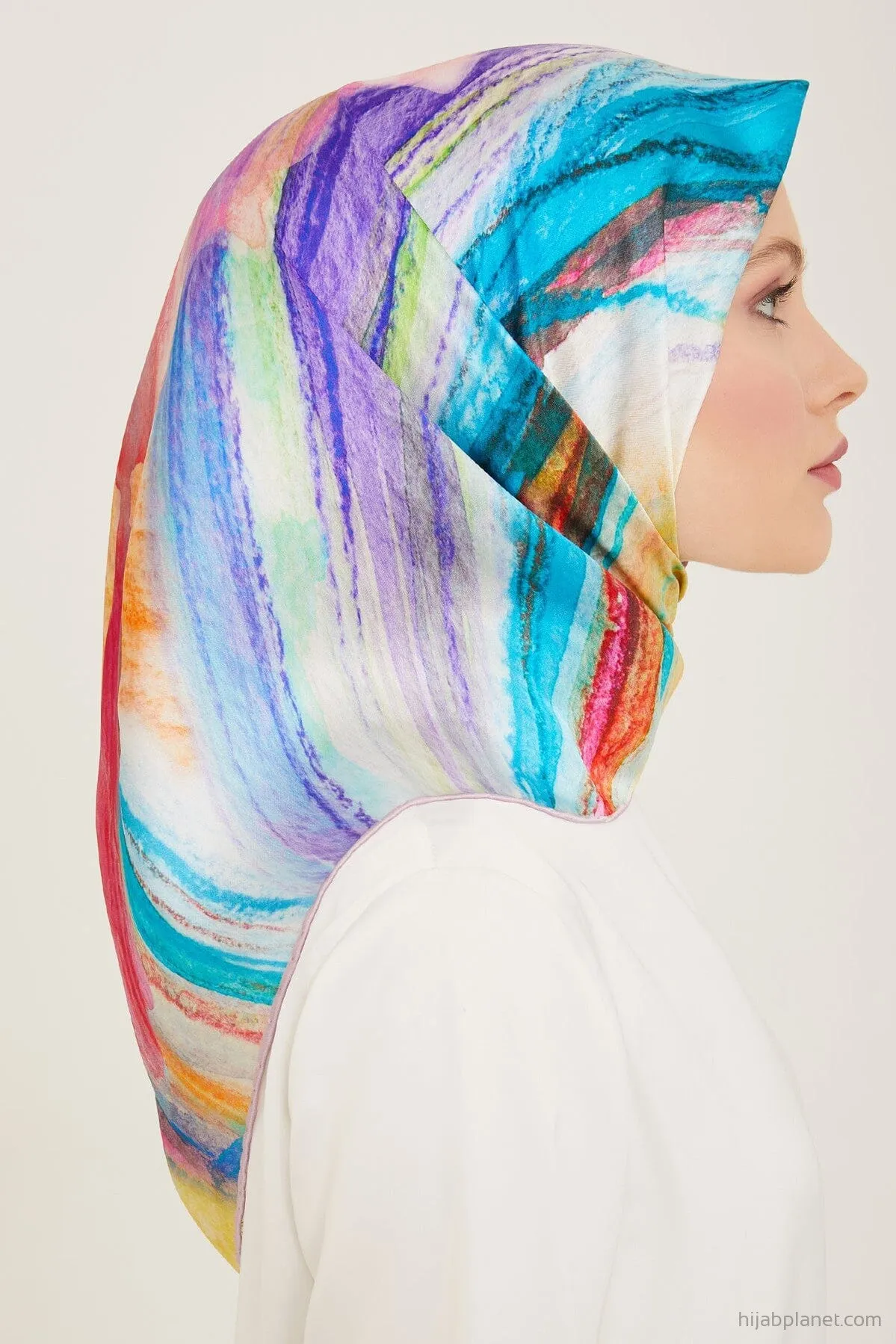 Armine Debussy Abstract Silk Scarf #82