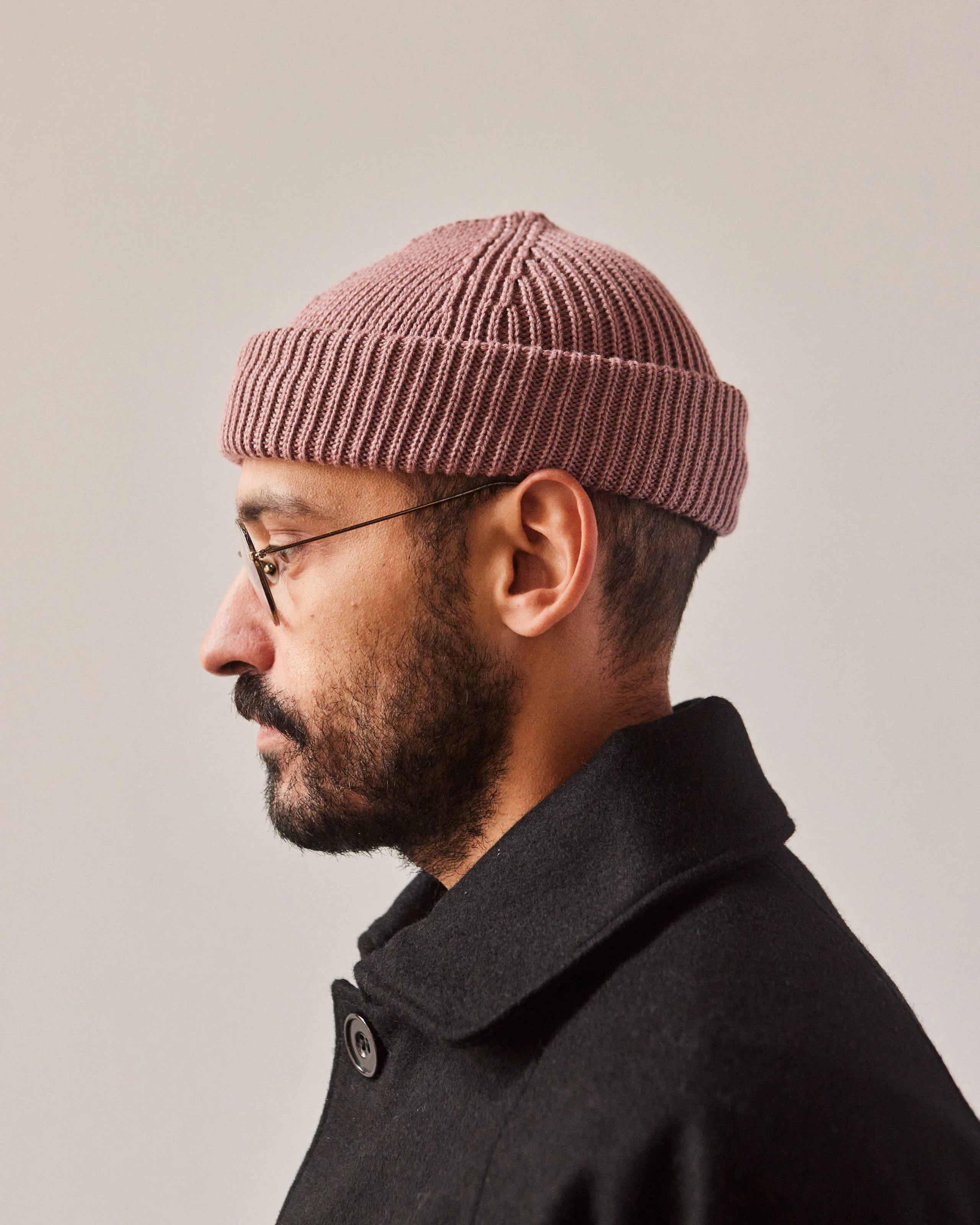 Arpenteur Wool Beanie, Raspberry Grey