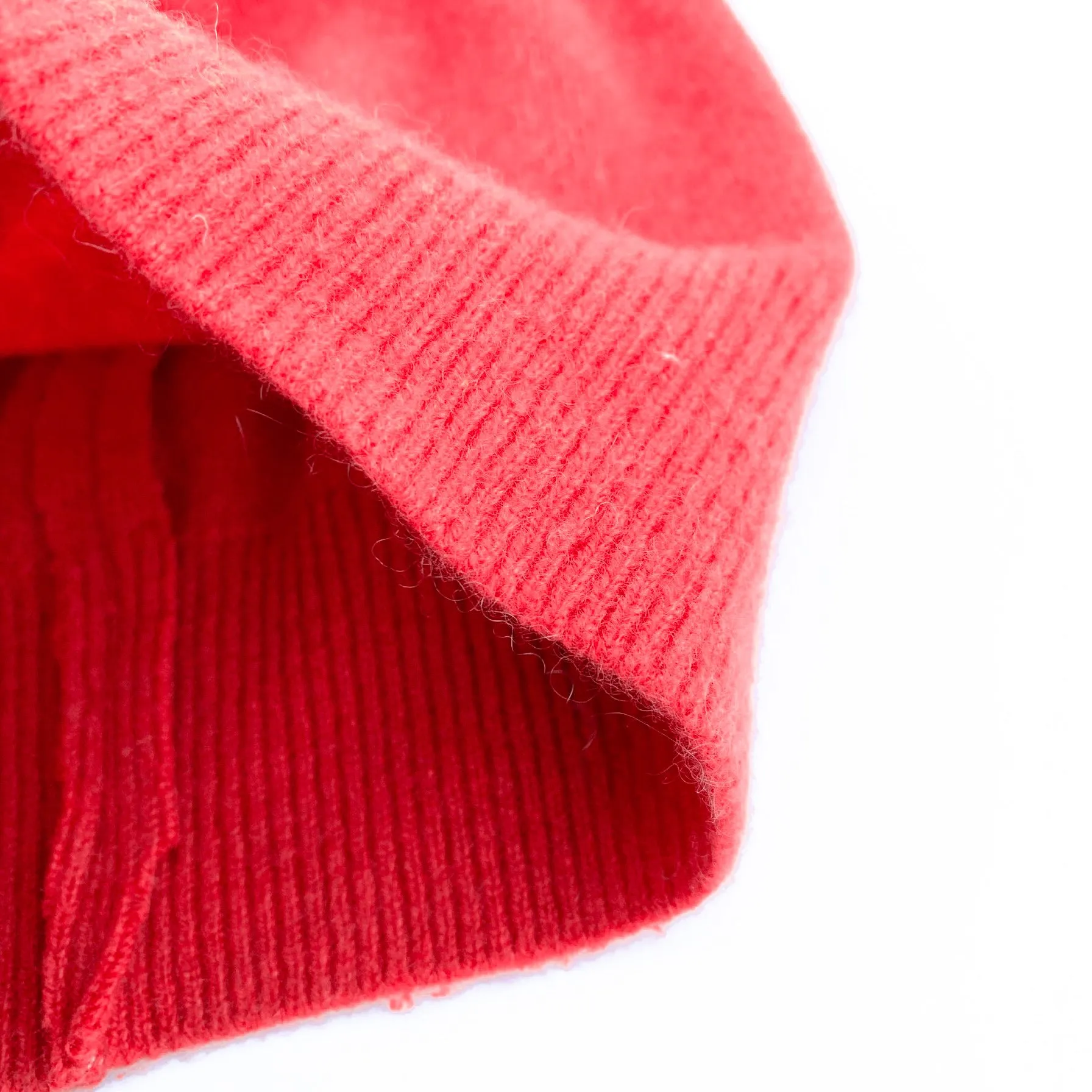 CASHMERE BEANIE | Bright Coral