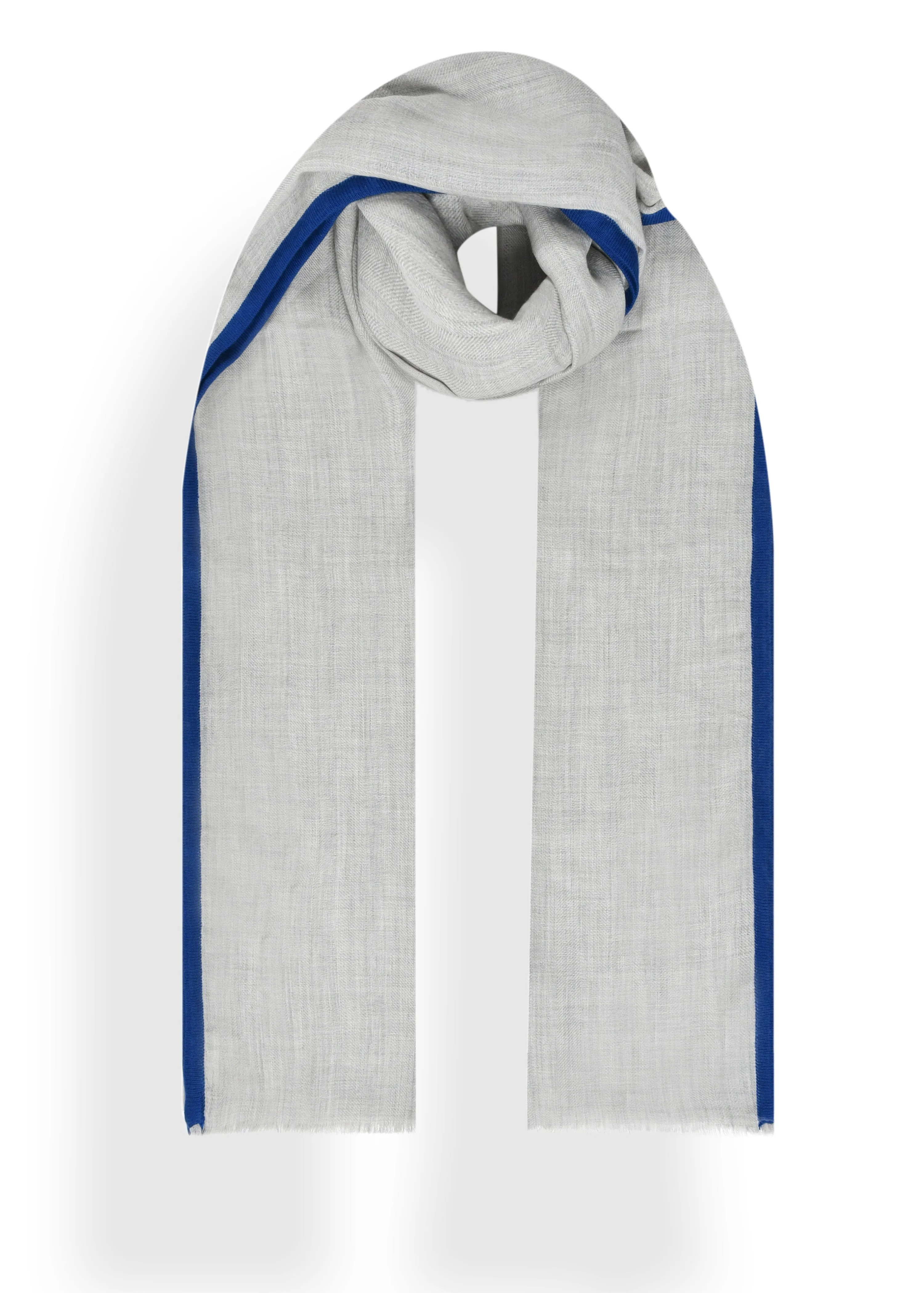 Cashmere Gauze Stole with Knitted Selvedge in Cashmere