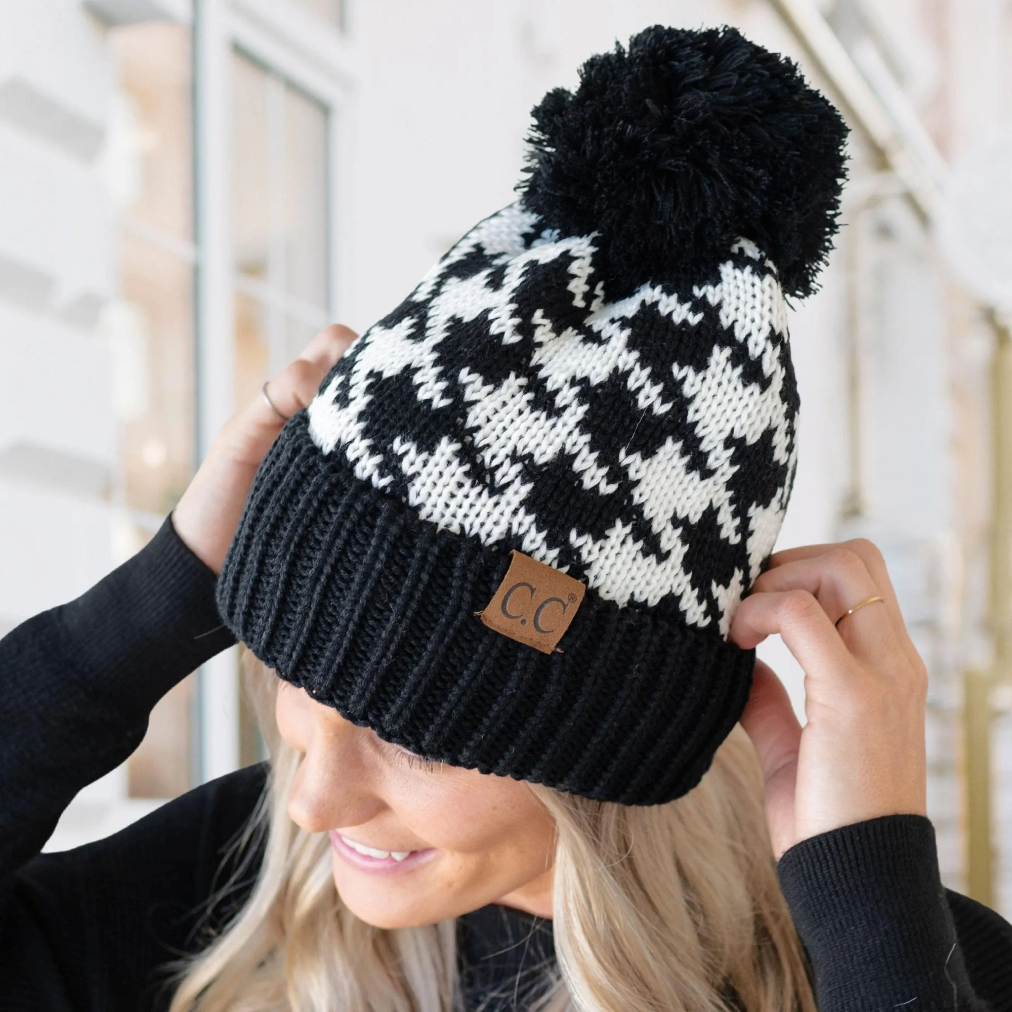 CC Houndstooth Beanie