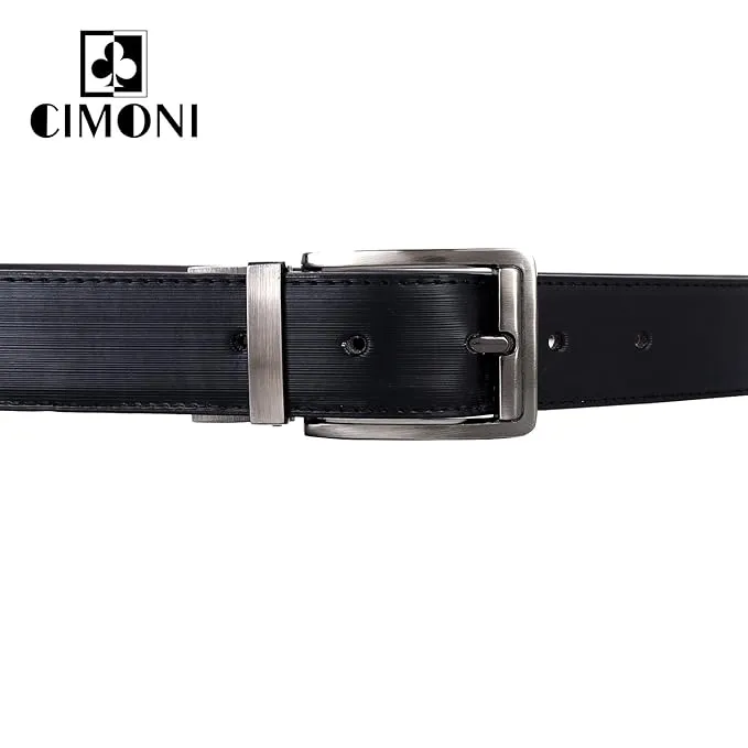 CIMONI® Premium Vegan Leather Belt for Men Jeans & Pants (1 Year Gurantee)