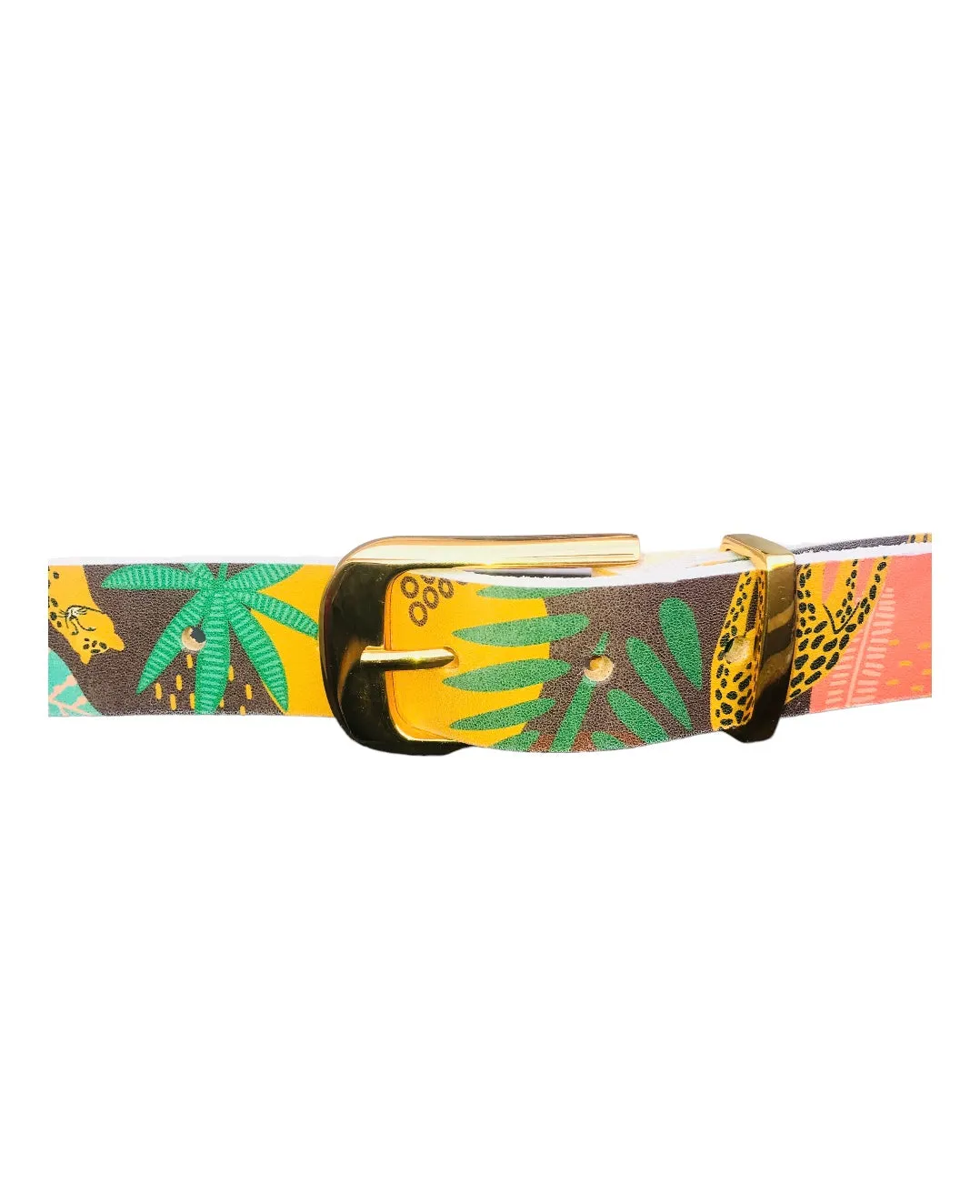 Floral genuine leather belts
