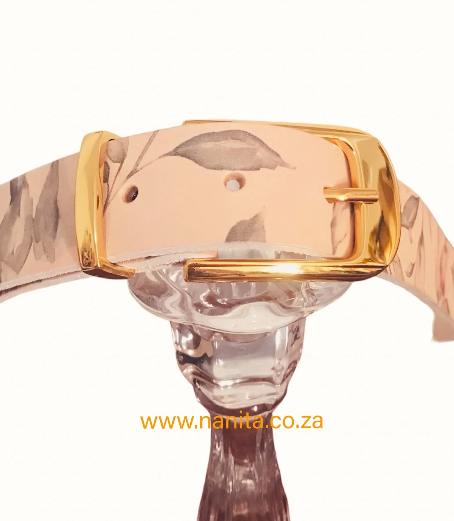 Floral genuine leather belts