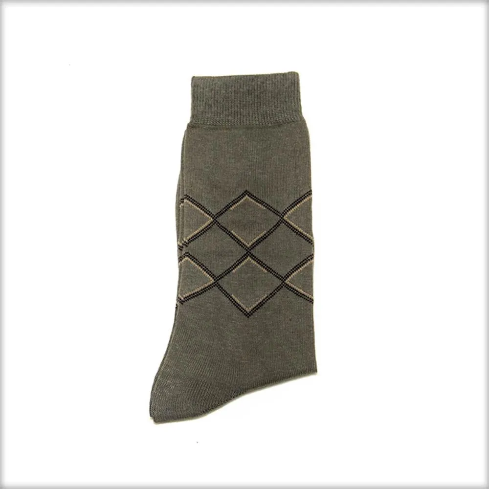 Green Socks For Men – Computerised Knitted Cotton Socks C – KL-14
