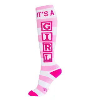 It's A Girl Knee High Socks (Unisex)