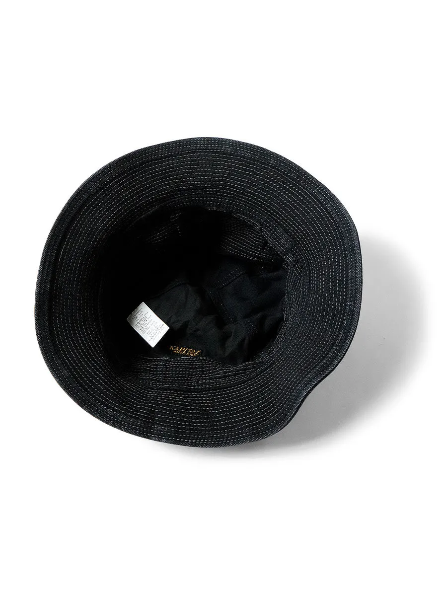 Kapital 11.5oz Denim The Old Man and The Sea Hat - Black