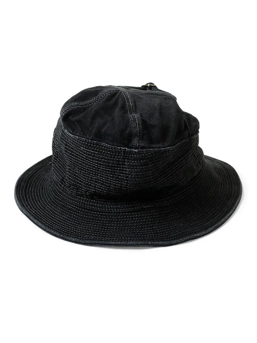Kapital 11.5oz Denim The Old Man and The Sea Hat - Black