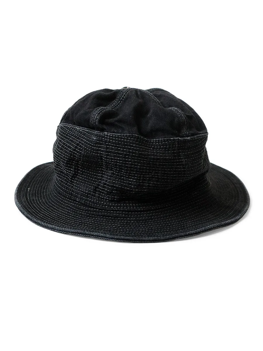 Kapital 11.5oz Denim The Old Man and The Sea Hat - Black