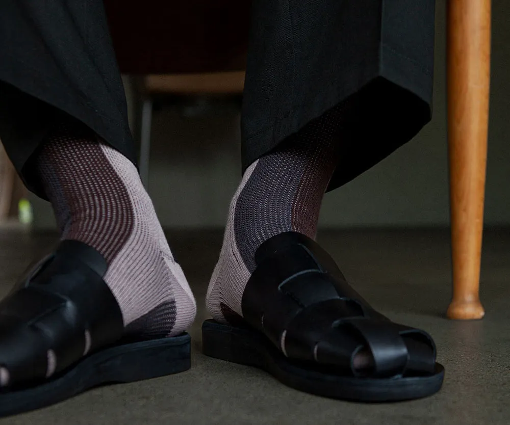 Men's BLanCHE Socks - Beige, Brown, & Charcoal
