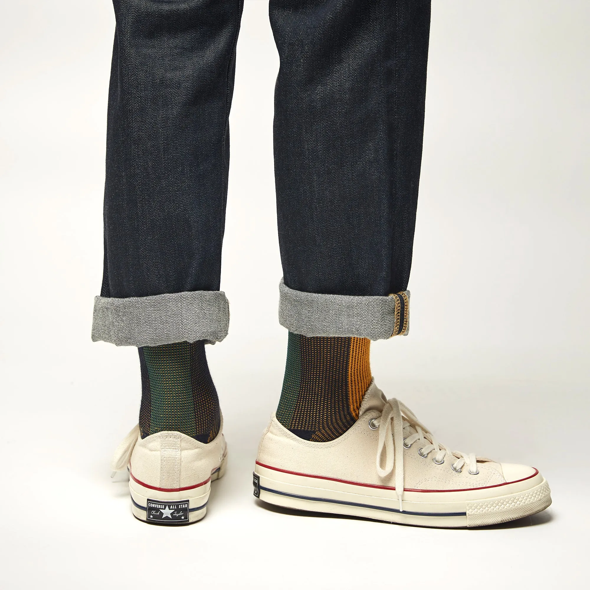 Men's BLanCHE Socks - Black, Orange, & Green