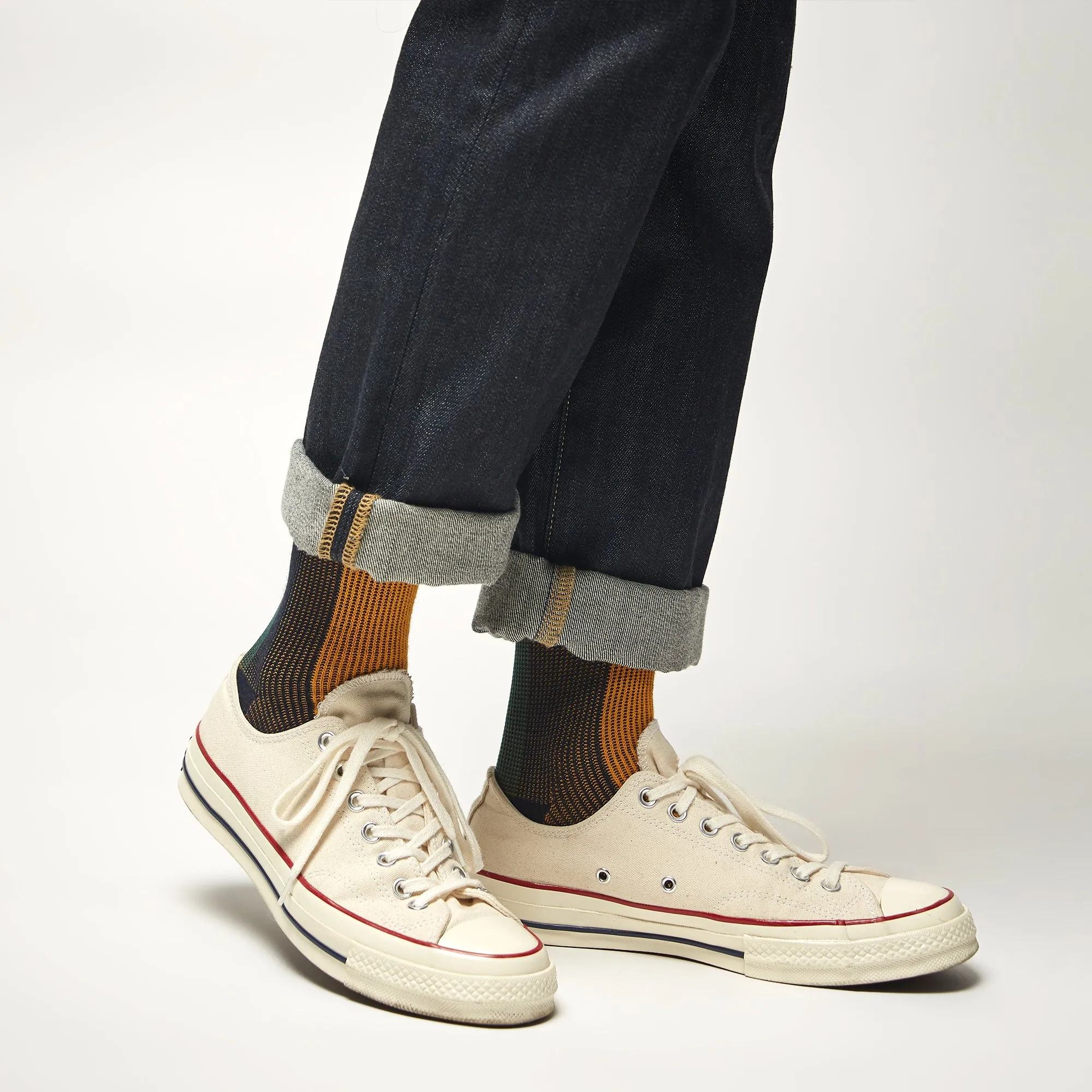 Men's BLanCHE Socks - Black, Orange, & Green