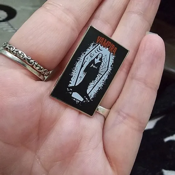 Metal Enamel Lapel Pin | Vampira Halloween
