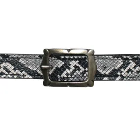 Mini Picture Frame Belt -B&W Snake