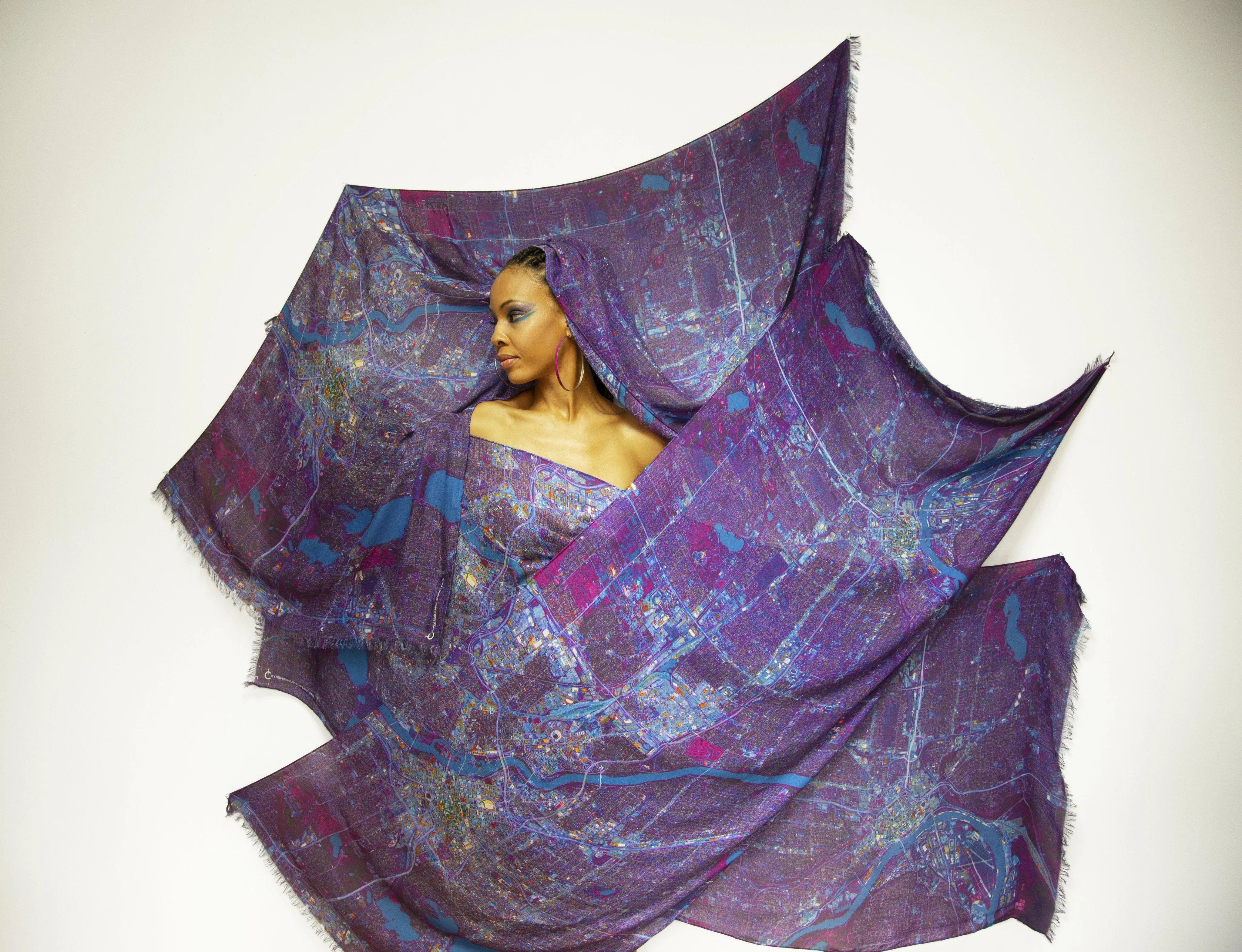 Minneapolis/Saint Paul Rectangular Purple Scarf