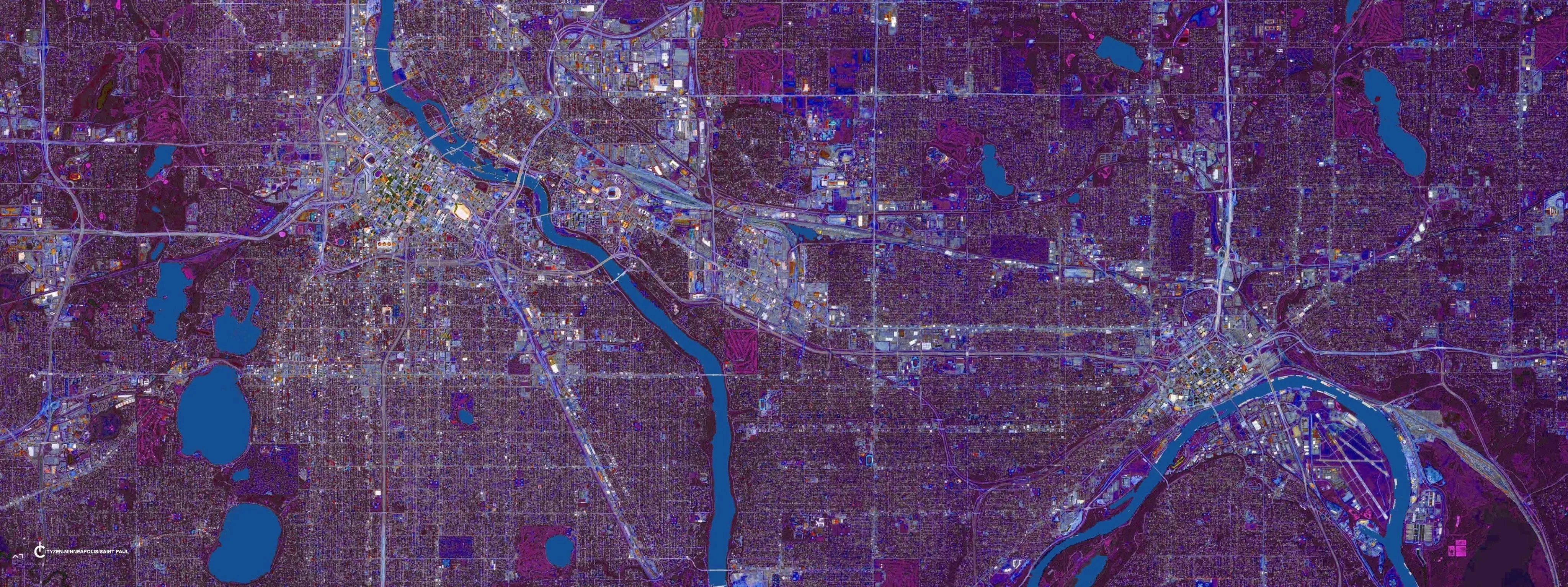 Minneapolis/Saint Paul Rectangular Purple Scarf