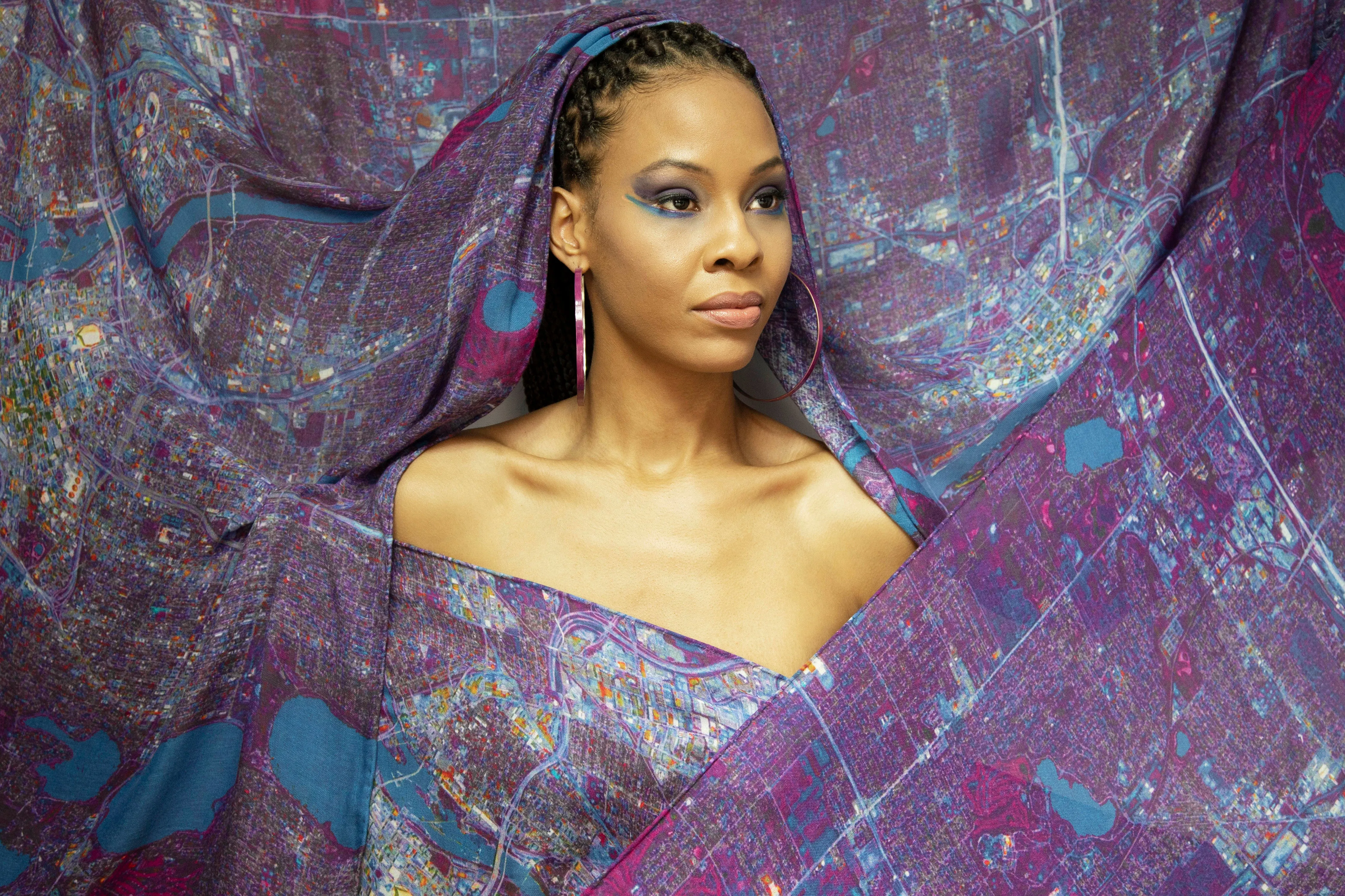 Minneapolis/Saint Paul Rectangular Purple Scarf