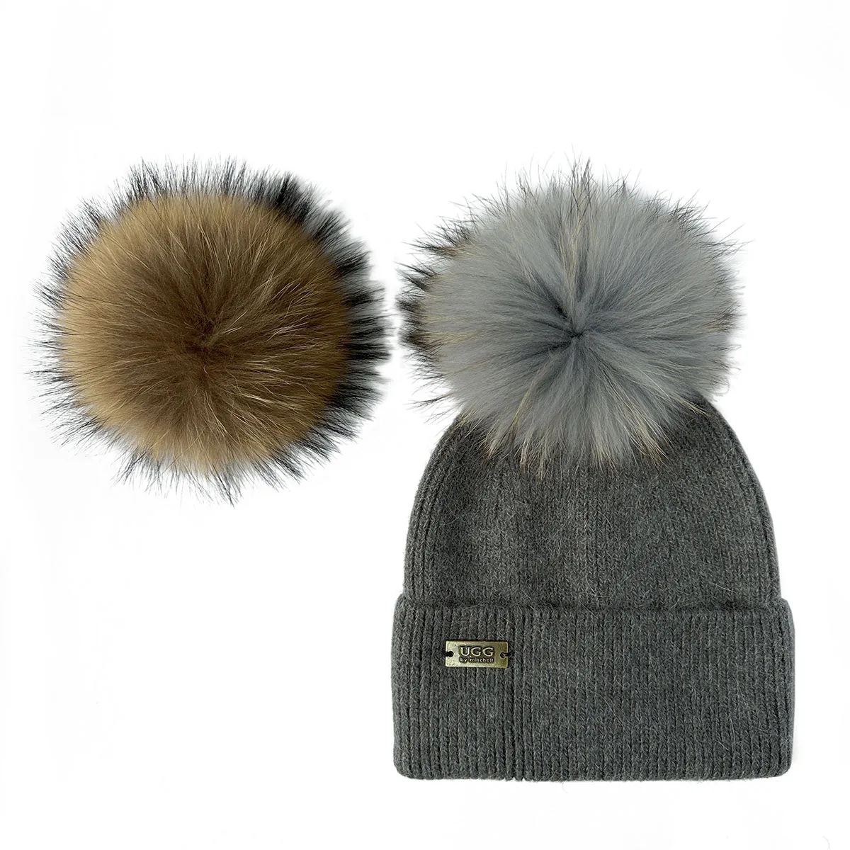 Mitchell-Y Pom Pom UGG Beanies 6P