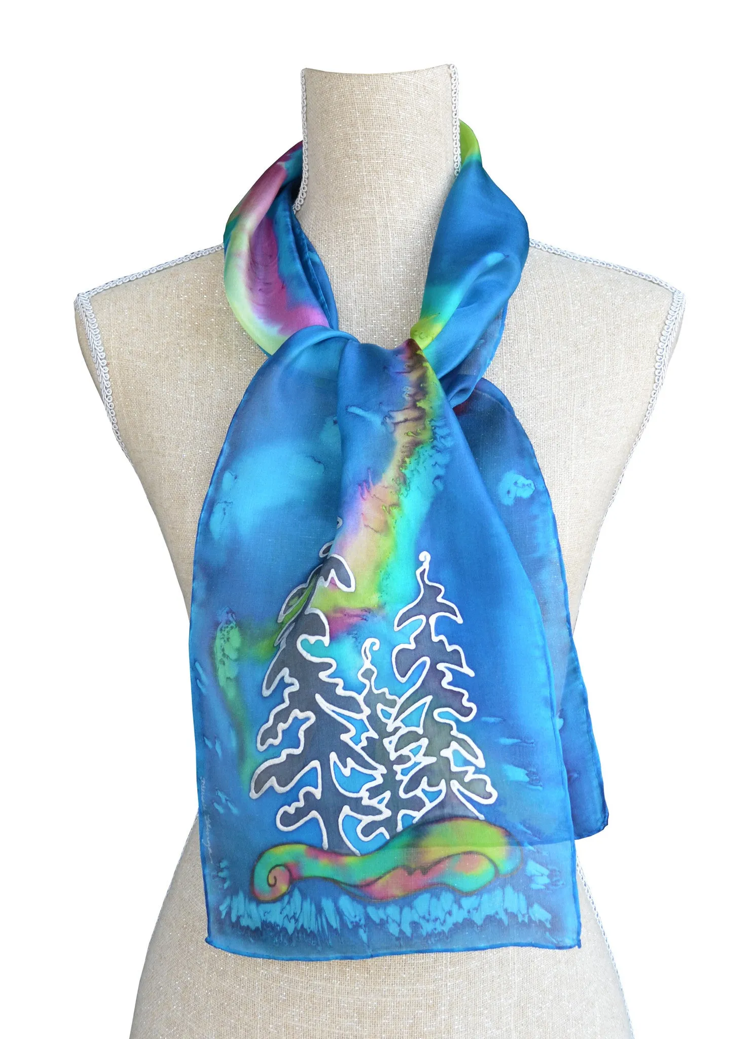 Northern Lights Tree Scarf | 8"x54"