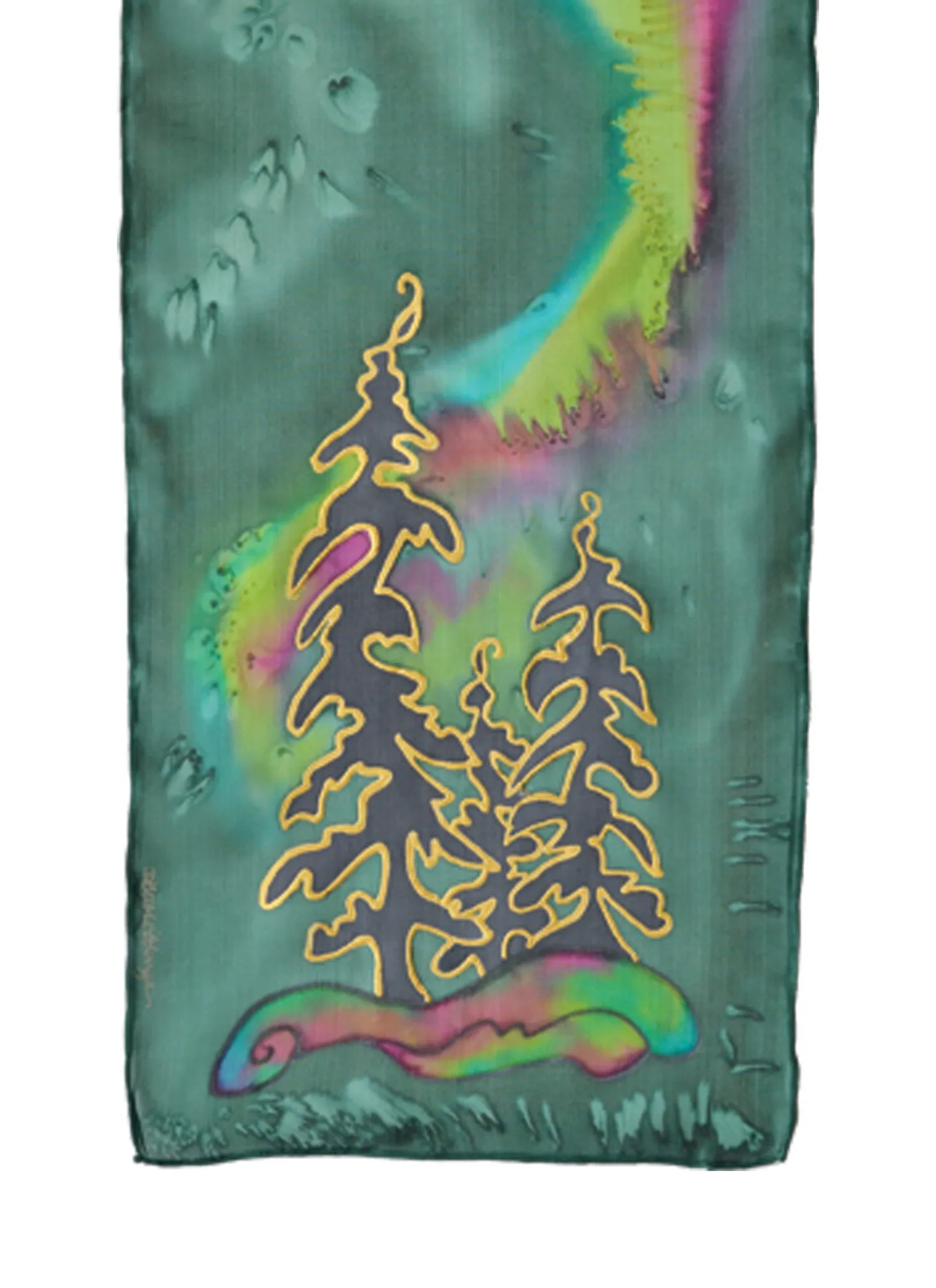 Northern Lights Tree Scarf | 8"x54"