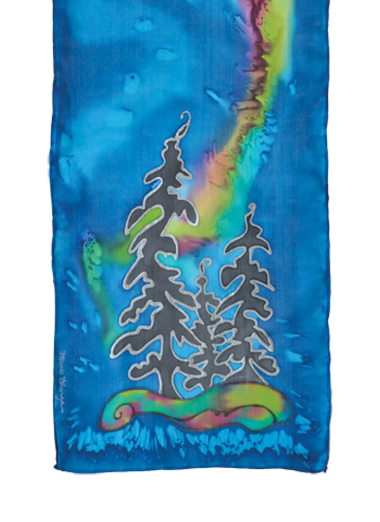 Northern Lights Tree Scarf | 8"x54"