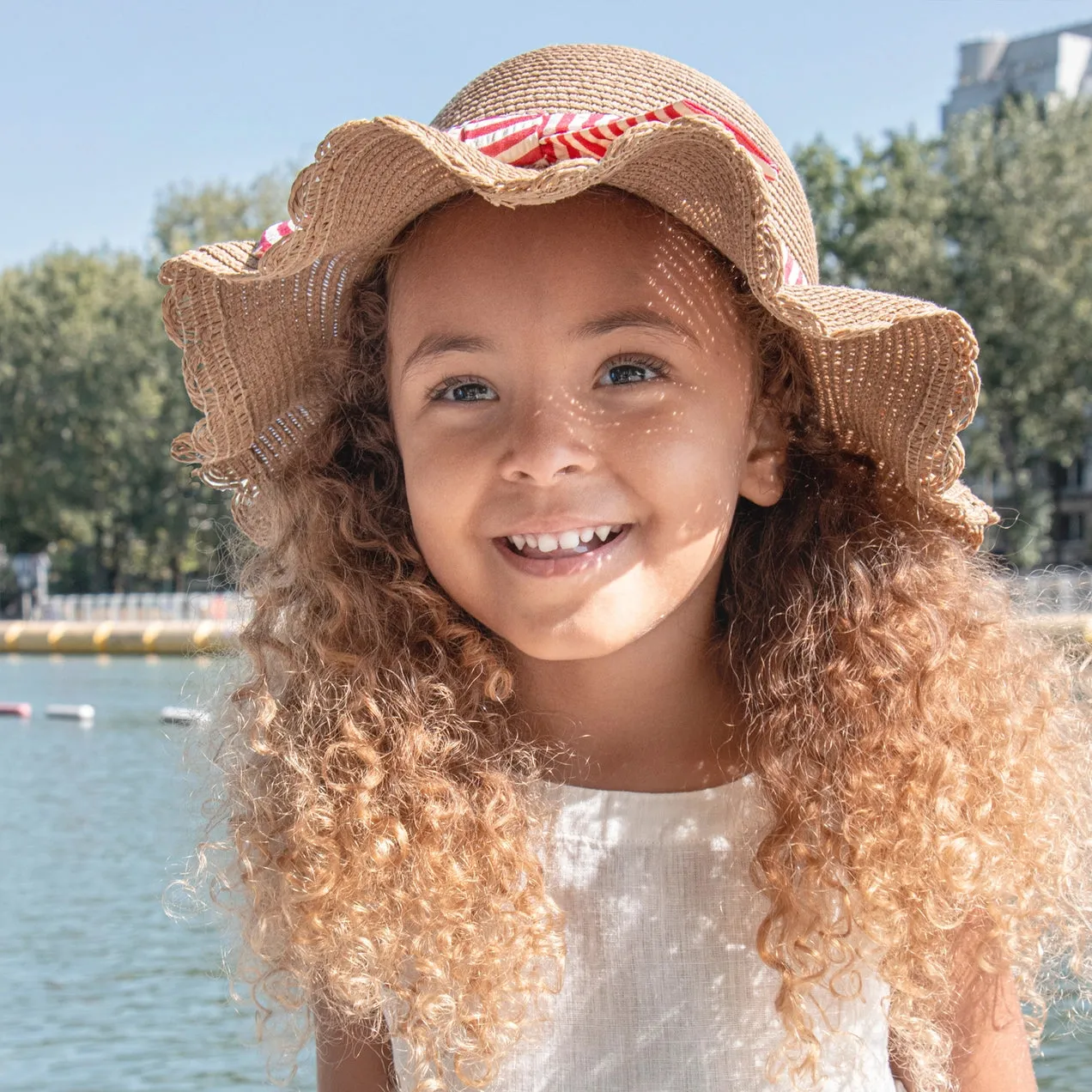 Scalloped Straw Hat