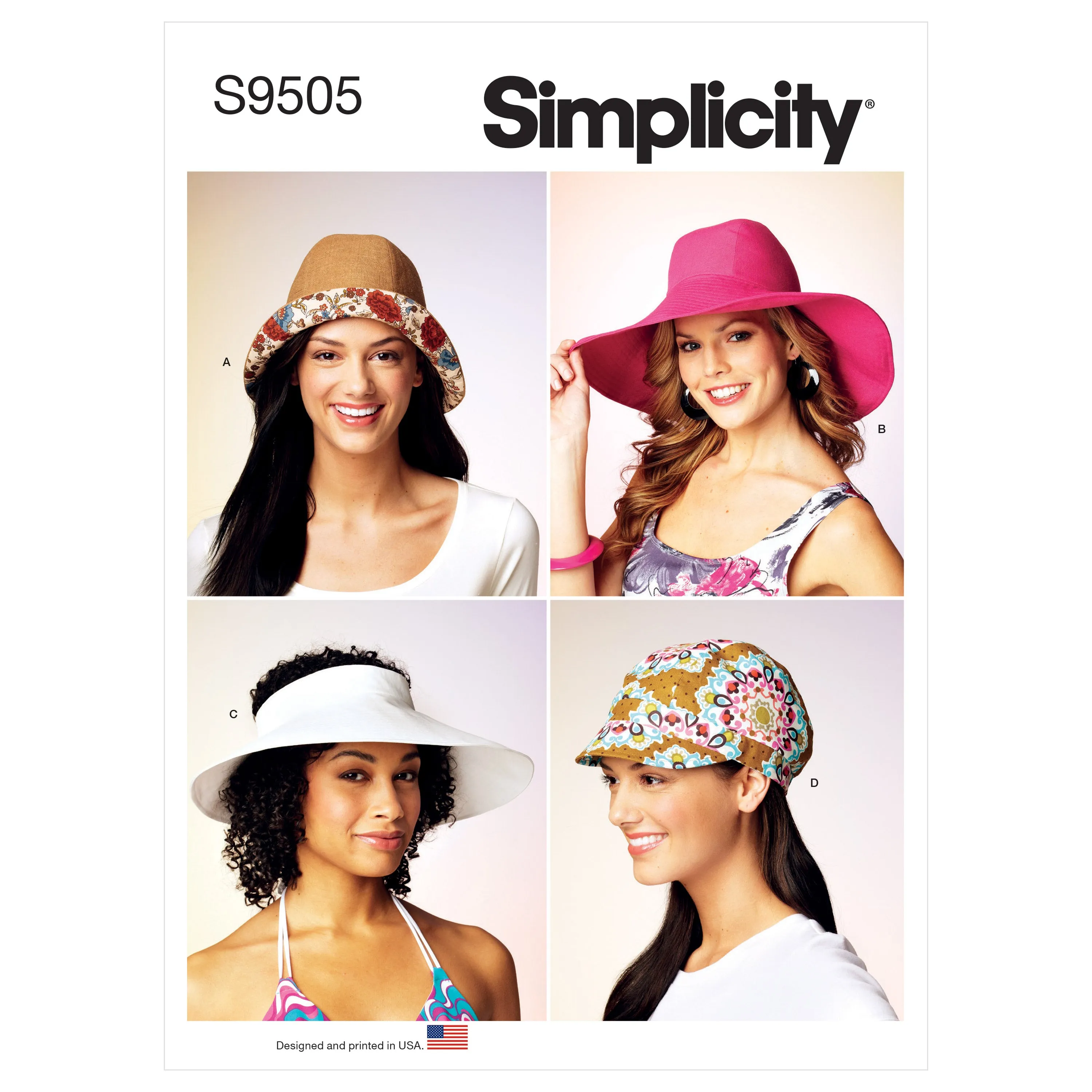 Simplicity 9505 Hats in Four Styles pattern