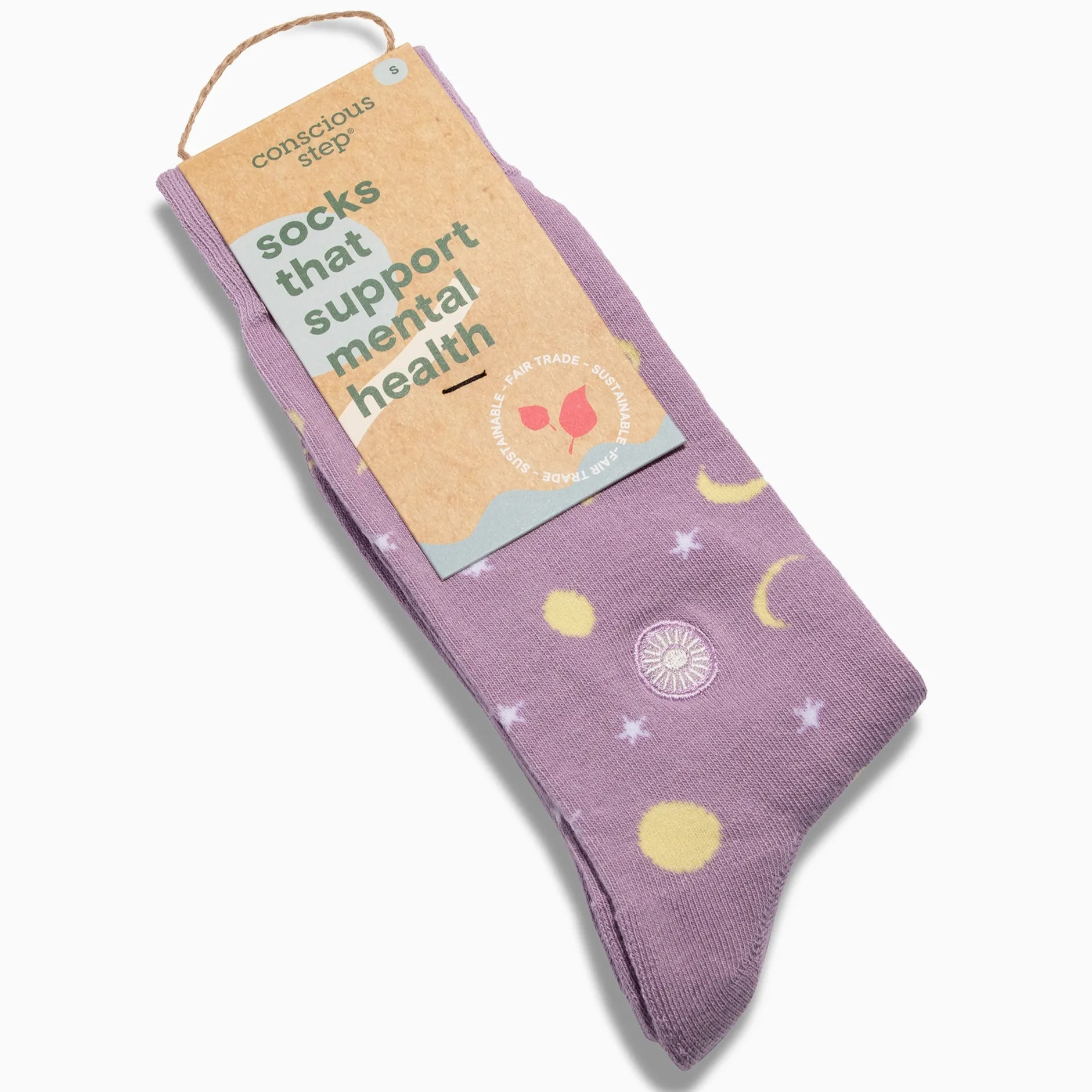 Socks That Support Mental Health - Purple Moons