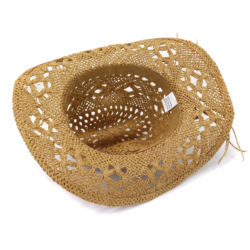 Straw Cowboy Hats Spring and Summer Men's and Women's Outdoor Straw Hat