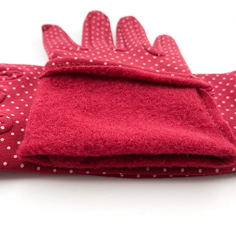 Stretch Fleece Gloves Warm Lady Gloves