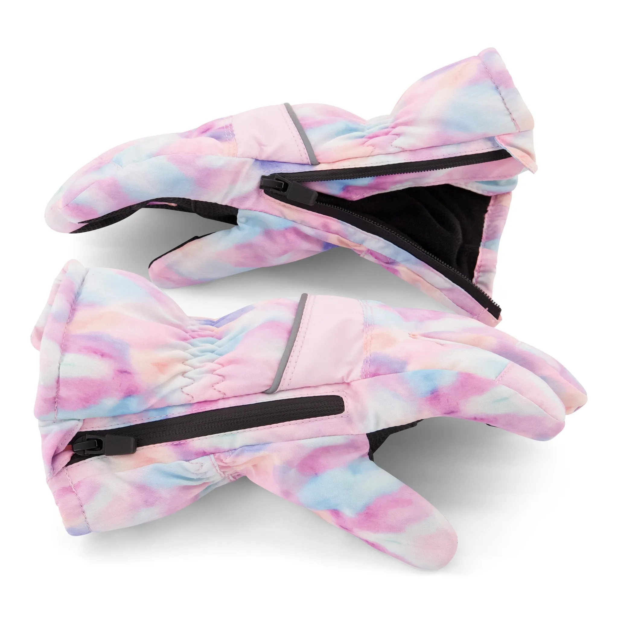 Winter & Ski Glove powered by ZIPGLOVE™ TECHNOLOGY | Pink Tie-Dye