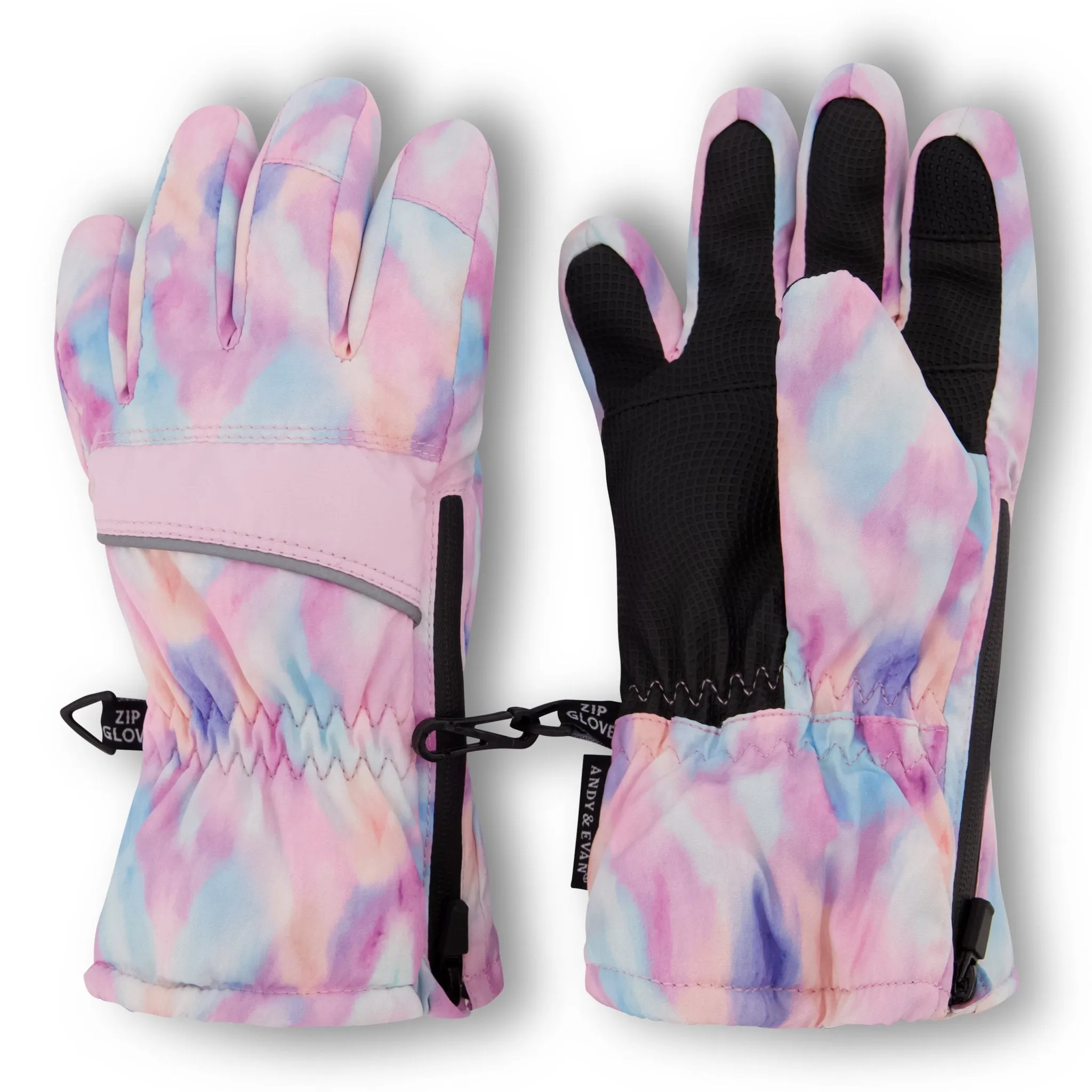 Winter & Ski Glove powered by ZIPGLOVE™ TECHNOLOGY | Pink Tie-Dye