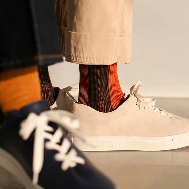 Women's BLanCHE Socks - Forest Green & Orange